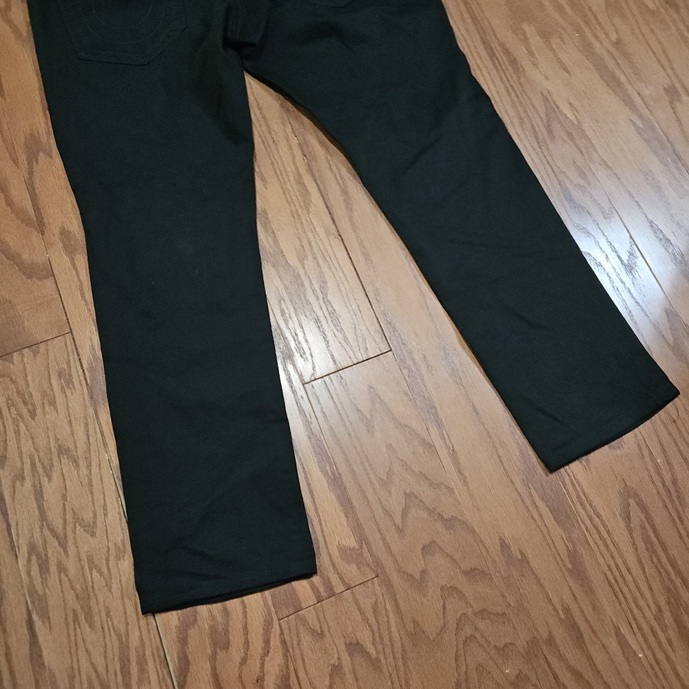 True Religion Ricky Straight Leg Black Jeans Mens Size 38 Made in USA 38x32 - Picture 3 of 14